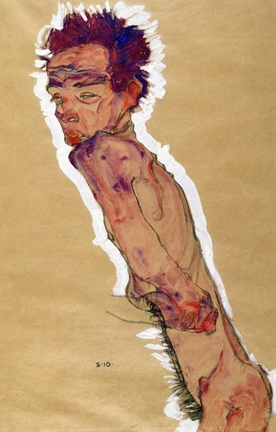 Self Portrait Nude, 1910 by Egon Schiele